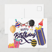 Carte Postale Joyeux Anniversaire (Devant / Derrière)