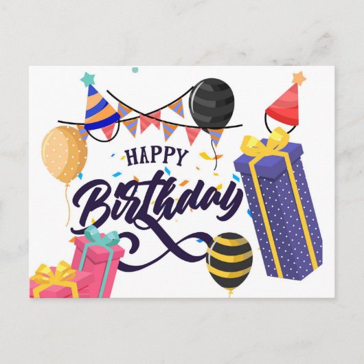Carte Postale Joyeux Anniversaire (Devant)