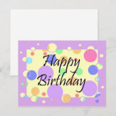 Carte Postale Joyeux anniversaire (Devant / Derrière)