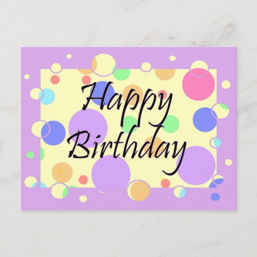 Carte Postale Joyeux anniversaire (Devant)