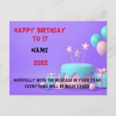 Carte Postale Joyeux Anniversaire (Devant)