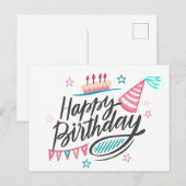 Carte Postale Joyeux Anniversaire (Devant / Derrière)