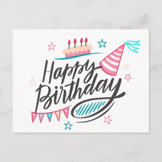 Carte Postale Joyeux Anniversaire (Devant)