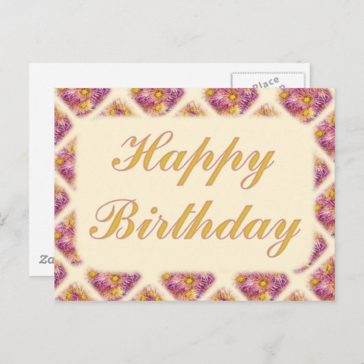 Carte Postale Joyeux anniversaire (Devant / Derrière)