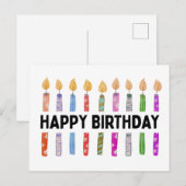 CARTE POSTALE JOYEUX ANNIVERSAIRE (Devant / Derrière)