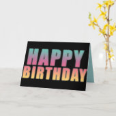 Carte postale Joyeux anniversaire (Fleur jaune)