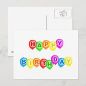 Carte Postale Joyeux anniversaire (Devant / Derrière)