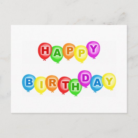 Carte Postale Joyeux anniversaire (Devant)