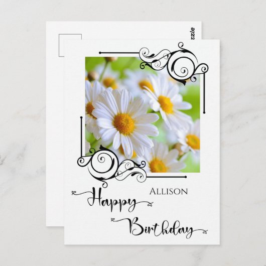 Carte postale Joyeux Anniversaire (Devant / Derrière)