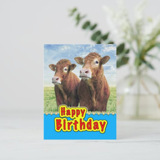 Carte Postale Joyeux anniversaire (Debout devant)