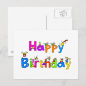 Carte Postale Joyeux anniversaire (Devant / Derrière)