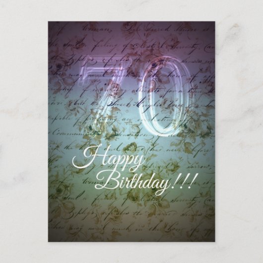 Carte Postale Joyeux Anniversaire!!! 70e (Devant)