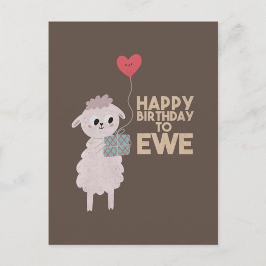 Carte Postale Joyeux anniversaire à Ewe (Devant)