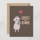 Carte Postale Joyeux Anniversaire à Toi Brebis (Devant / Derrière)