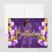 Carte Postale Joyeux Anniversaire À Toi Sœur Mélanine Reine Noir (Devant / Derrière)