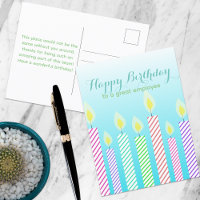 Joyeux Anniversaire à un Excellent Employé Bougies