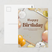 Carte Postale Joyeux anniversaire à vous  (Devant / Derrière)