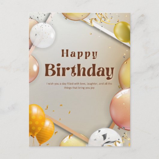 Carte Postale Joyeux anniversaire à vous  (Devant)