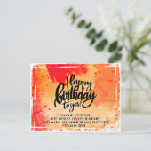 Carte Postale Joyeux anniversaire à vous Bible Verse (Debout devant)