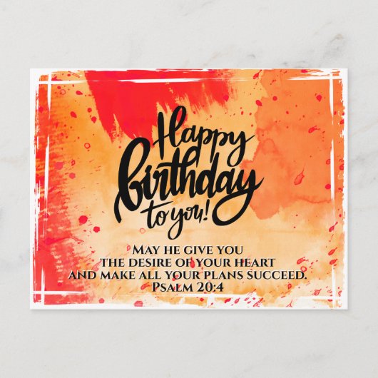 Carte Postale Joyeux anniversaire à vous Bible Verse (Devant)