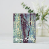 Carte Postale Joyeux Anniversaire Abstrait Bleu Mixte (Debout devant)