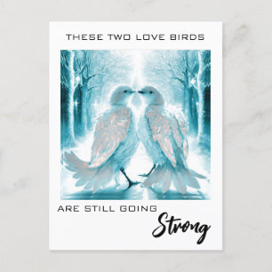 Carte Postale *~* Joyeux Anniversaire Abstrait  Oiseaux de l'amo