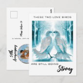 Carte Postale *~* Joyeux Anniversaire Abstrait  Oiseaux de l'amo (Devant / Derrière)