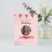 Carte Postale Joyeux Anniversaire Adolescente Douce Fille  (Debout devant)