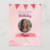 Carte Postale Joyeux Anniversaire Adolescente Douce Fille  (Devant)