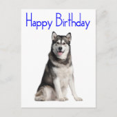 Carte Postale Joyeux Anniversaire Alaskan Malamute Chien Chien C (Devant)