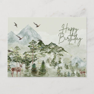 Carte Postale Joyeux Anniversaire Amateur de Nature et de Plein 