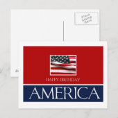 Carte Postale Joyeux anniversaire Amérique 4 Juillet (Devant / Derrière)