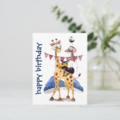 Carte postale - Joyeux Anniversaire Animaux Fantai (Debout devant)