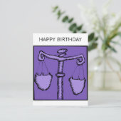 Carte Postale Joyeux anniversaire Astrologie Zodiac Libra Sign V (Debout devant)
