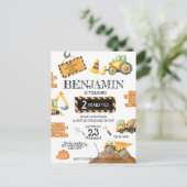 Carte Postale Joyeux Anniversaire au Garçon de la Fête d'Anniver (Debout devant)