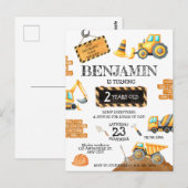 Carte Postale Joyeux Anniversaire au Garçon de la Fête d'Anniver (Devant / Derrière)