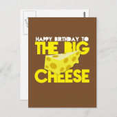 Carte Postale Joyeux anniversaire au GRAND FROMAGE (Devant / Derrière)