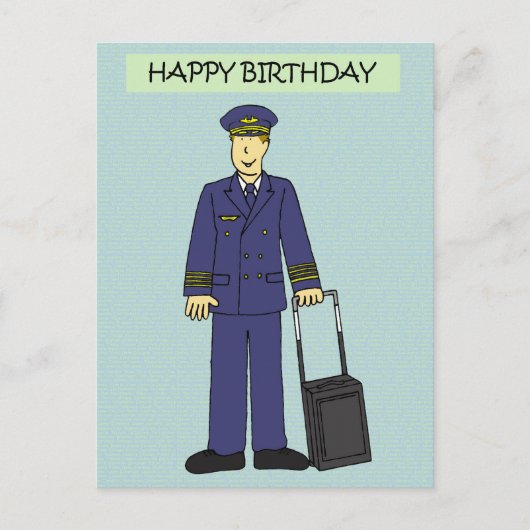 Carte Postale Joyeux anniversaire au pilote (Devant)