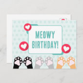 Carte Postale Joyeux Anniversaire aux Taches de Pois Sarcelles M (Devant / Derrière)