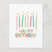 Carte Postale Joyeux Anniversaire avec bougies allumées (Devant)