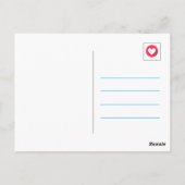 Carte Postale Joyeux Anniversaire avec des Pattes de Chat Points (Dos)