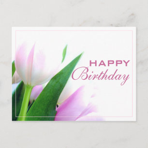 Carte postale Joyeux Anniversaire avec Tulips Phot