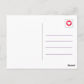 Carte Postale Joyeux Anniversaire avec une Patte de Chat Arc-en- (Dos)