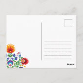 Carte Postale Joyeux anniversaire Awesome polish Folk Wycinanki (Dos)