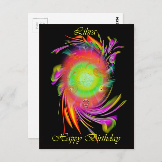 Carte Postale Joyeux Anniversaire Balance (Devant / Derrière)