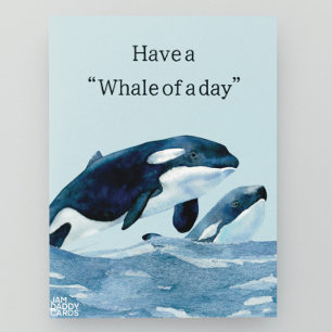 Carte Postale Joyeux anniversaire baleine d'une journée