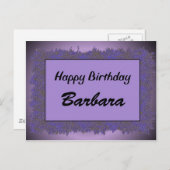 Carte Postale Joyeux anniversaire Barbara (Devant / Derrière)