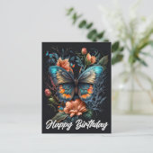 Carte Postale Joyeux anniversaire | Beau papillon (Debout devant)