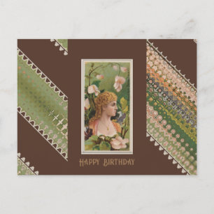 Carte Postale Joyeux anniversaire beauté florale 50