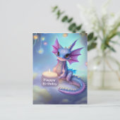 Carte Postale Joyeux Anniversaire Bébé Dragon (Debout devant)